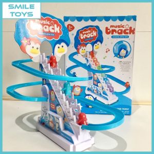 Smile - Mainan Anak Music Track Penguin Balapan Seluncur Tangga Slide Pinguin Musikal