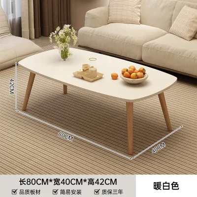โต๊ะห้องรับแขก 2 ชั้น โต๊ะกลางโซฟา 120/100/80cm โต๊ะกาแฟ สไตล์โมเดิร์น ผลิตจากไม้เเท้ เเข็งเเรงทนทาน เรียบหรู