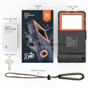 SHELLBOX Underwater 15M Professional Diving Super Waterproof Cover for iPhone 15 ProMax 14 Plus 13 12 11 Pro XS Max XR X 7 8 6S 6 Plus Water Proof Phone Case
