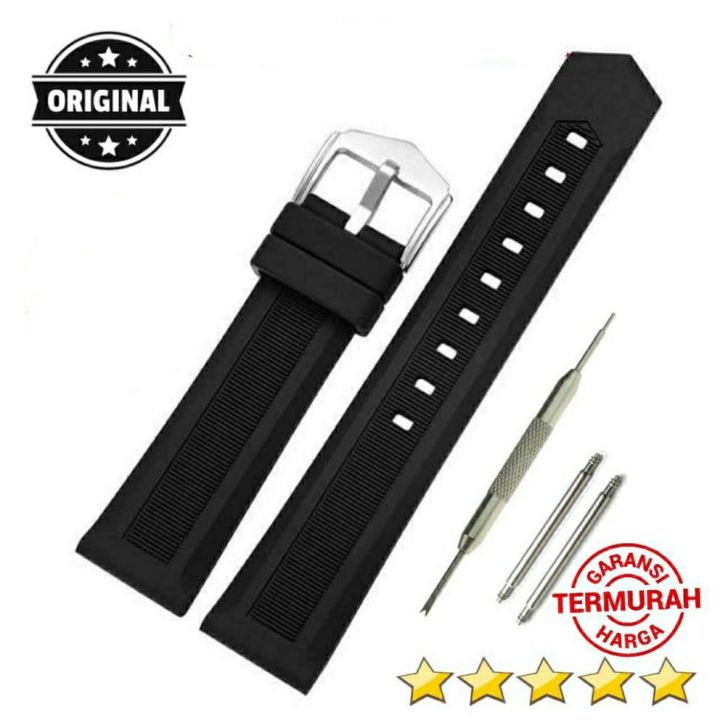 Strap Tag Heuer 22mm Tali Jam Tangan Tag Heuer Silikon 22mm Hitam