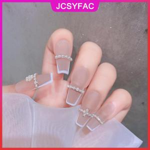 JCSYFAC 25cm dài sang trọng pha lê chains Nail Charms kích cỡ khác nhau Khả năng mở rộng shinying