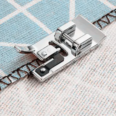 Overlock Overedge Overcasting Sewing Machine Presser Rolled Hem Foot Tool For Low Shank Snap-On Singer Brother YJ222-2
