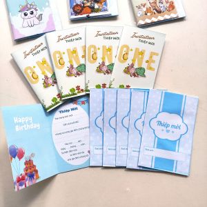 (COMBO 50 )Thiệp thôi nôi nhí dễ thương size 8.5x13cm