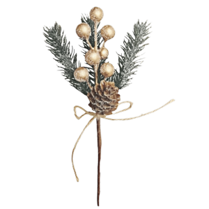 FLEURS Snowflake Artificial Pine Branch Pine Cone Artificial Flower Christmas Berry DIY Wreath Snow Frost Christmas Decoration Gift