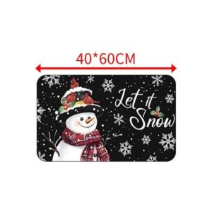 Christmas Kitchen Rugs Non Slip Washable Floor Mat Xmas Snowman Elk Tree Decorative Entryway Runner Carpet