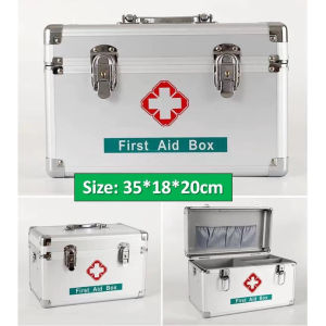 Household Medicine Box Aluminum Alloy Medical Kit Home Essential First Aid Storage Box Crossbody Ideal for Households