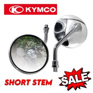 Kymco Kargador 150 | Round Circle Side Mirror Chrome Short Stem (BILOG) Stainless Aluminum Universal