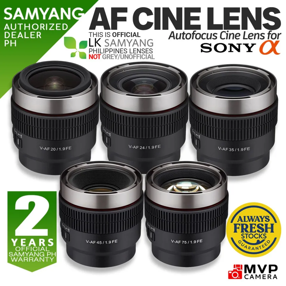 2YRS OFFICIAL] SAMYANG Cine V-AF 24mm 35mm 45mm 75mm Sony E