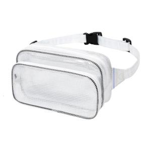 PVC Waterproof Waist Pouch With Transparent Meshes Storage Compartment Adjustable Belt For Hiking Climbing Outdoor Gears