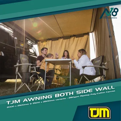 TJM 2m x 2.5m / 2.5m x 2.5m AWNING BOTH SIDE WALL Genuine
