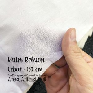 1 METER KAIN BLACU BELACU - PUTIH TEBAL RAPAT LEBAR +/- 95 CM