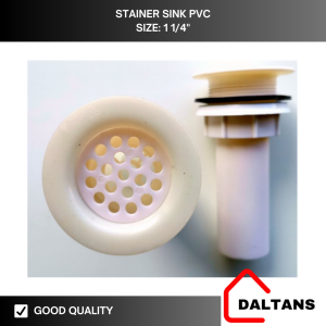 SINK STRAINER PVC WHITE SIZE 1 1/4
