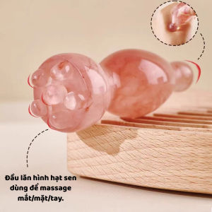 Cây Lăn Massage Mặt Mini 2 Đầu – Lăn Hạt Sen Mịn Giảm Mỏi Mắt Thư Giãn Cơ Mặt Gọn Nhẹ 6cm
