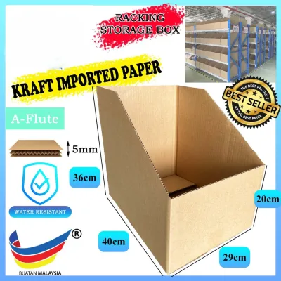 RACKING BOX STORAGE BOX ORGANISE BOX - KRAFT PAPER !!! - AFLUTE - 5MM