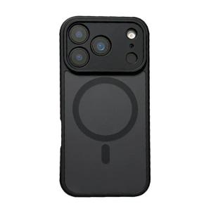 Magne Anti-fall Black Matte Case for iPhone 17 16 15 14 Pro Max 17Air Cover for Magsafe Magnet Bumper Cover on Coque Shell