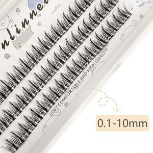 C.three Fairy Comic Fishtail Eyelashes Natural Realistic Single Cluster Segmented Grafting Eyelashes