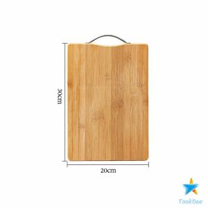 Tookdee เขียงไม้ไผ่ เขียงครัว เขียงไม้เนื้อแข็ง มีหลายขนาด พร้อมจัดส่ง ที่จับโลหะ Bamboo cutting board