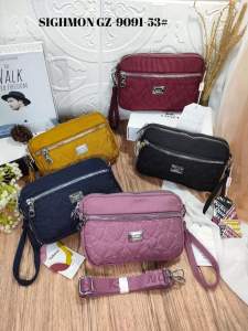 Sighmon Dompet selempang 9091-53 Bahan Kanvas. Tas Wanita Import BEST SELLER.!!! Sighmon Selempang wanita Sighmon BISA BAYAR DITEMPAT.!!!