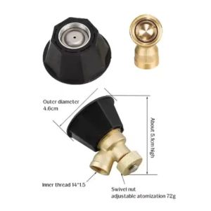 Nozel Sprayer Elektrik Black Siklon | Spuyer Tengki Elektrik Black Siklon Adjustable Automize Bahan Kuningan