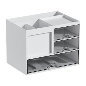 Desktop Drawer Multipurpose Pen Organisers with Sliding Drawer Space Saving Pen Cup Stackable Desk Drawer Pen Stand