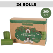 Pet Poop Bag Biodegradable 10/24 Rolls Zero Waste for Dog Cat Litter