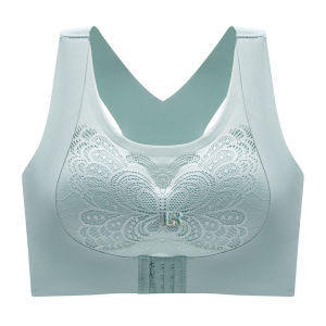 LNR Shop Sport Bra Seamless Model Kancing Depan Bisa Disesuaikan Size M-3XL Dengan Pad Busa Bra Tanpa Kawat Motif Kupu Kupu Butterfly Ukuran Jumbo Sport Push Up Lari Yoga Olahraga Nyaman Lembut Rompi Big Size BH Kutang Melar untuk Wanita Dalaman