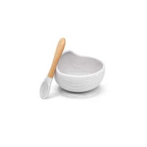 Mocababy Mangkok Silicone Suction Free Sendok Mangkok Makan Bayi Suction Food Grade / Mangkok Bayi / Peralatan Makan Ibu Bayi/ Silicone Bowl Spoon / Peralatan Makan Anak Silikon Mangkok Sendok Anti Tumpah / Perlengkapan Mpasi Food Grade