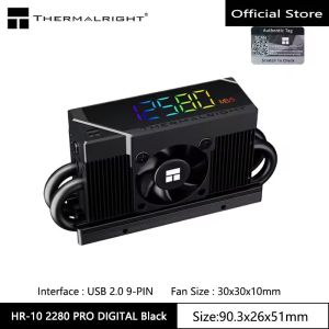 Thermalright HR-10 2280 PRO DIGITAL SSD Solid State Hard Disk Radiator 4Heat pipe Fan Active Heat Dissipation Design Black/White