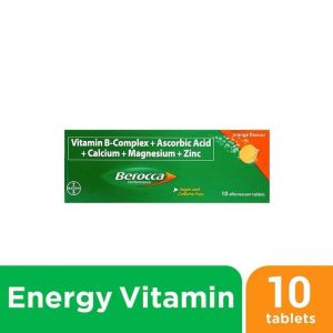 BEROCCA Orange Vitamin B Complex + Ascorbic Acid + Calcium + Magnesium + Zinc 30 Effervescent Tablet