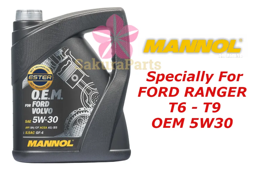 MANNOL 7707 OEM Ford Volvo 5w30 Fully Synthetic Engine Oil 4L (Made in  Germany) Specially For Ford Ranger T6 - T9