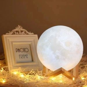 【 Quick Shipping 】 3D Crystal Ball Night Light with Wooden Base USB Table Light Used for Birthday Gifts or Home Decoration