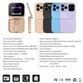 New i16 pro มินิซิมการ์ดคู่พับได้สำหรับโทรศัพท์มือถือ2G เครื่องเล่นวิดีโอผ่านเครือข่ายไฟฉายวิทยุเอฟเอ็มเสียงมหัศจรรย์กล่องเล็กๆแบบพับได้. 