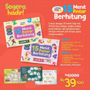 Buku Little Star 15 Menit Pintar Berhitung ZIyadbooks Official Calistung Anak 4 5 6 Tahun