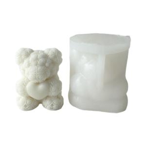 Gấu Nhỏ khuôn silicon khuôn không dính dễ dàng để de-khuôn để làm xà phòng trang trí căn phòng thạch cao thủ công