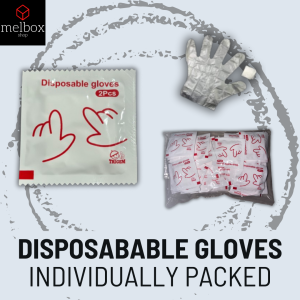 [50 pcs] INDI Gloves Individually Wrapped Disposable Food Gloves