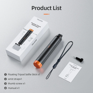 Telesin buoyancy selfie stick tripod for DJI Action 4 underwater selfie stick support