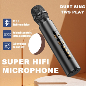 【10w power+HiFi Sound Card】AUN 2026 New K6 pro Wireless Speaker Microphone  With 4 speakers Portable Professional Karaoke Mic for Videoke with large battery  Professional Pickup Bluetooth 5.3  With DSP reduce noise for Home karaoke singing Party singing