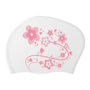 CC SP Soft Flower Swim Headgear Elastic Thicken Design Floral Diving Hat Major Bathing Cap Solid Color Snorkeling Cap Women