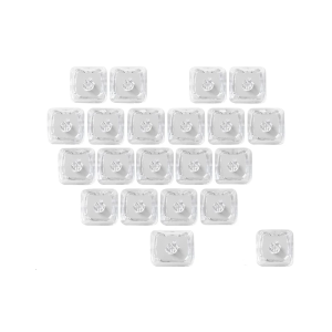 Lovely Kitten Design Keycaps Backlight Blank Heart Pattern Customizable For Mechanical Keyboards Keycap 21pcs
