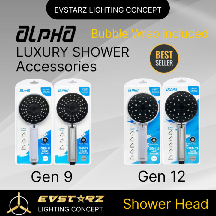 Alpha Shower Head Gen 9 NEW Gen 12 Chrome White Original | Lazada