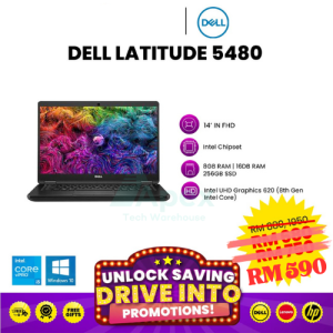 DELL Latitude 5480 Business-Class Laptop | Intel Core i5 G6 | 16GB RAM | 256GB SSD | 13.3-inch Display