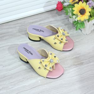 Sepatu Sandal Pesta Anak Perempuan Hak Tahu Kokop Selop Motif Pita / FT 031
