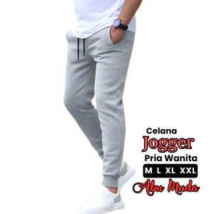 CELANA PANJANG PRIA WANITA JUMBO JOGGER POLOS SWEATPANTS TRAINING DEWASA SIZE M L XL XXL JOGER HARIAN OLAHRAGA GYM BAHAN TERRY PREMIUM
