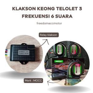 KLAKSON VARIASI KEONG TELOLET MOCC 3 FREKUENSI 6 SUARA UNIVERSAL SEMUA MOBIL DAN MOTOR