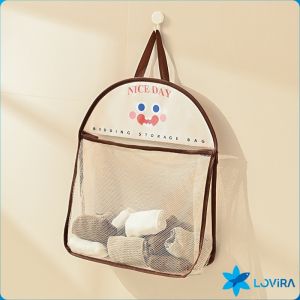 LoviRa Hanging Net Organizer Storage Mesh Bag Hanging Storage Basket for Bathroom Bedroom