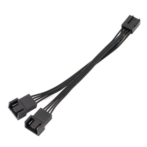 2Way สายลั่นชัตเตอร์พัดลมคู่แบบซิงโครไนซ์ตัวแยกพัดลม Pwms 4Pin ระบายความร้อนอัจฉริยะสำหรับผู้ที่ชื่นชอบฮาร์ดแวร์พีซี