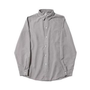 Peach skin fabric Business Formal Long sleeves Shirts Loose Fashion Plain Lapel Tops