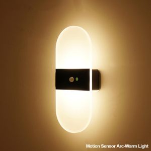 DREAMFOREST USB Rechargeable Wall Lights Home Indoor Motion Sensor Lighting Bedroom Bedside Lamp Corridor Stairway Decor Lights G6H2Fast shipping