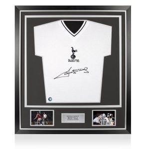 Ricky Villa Front Signed Retro Tottenham Hotspur Home Shirt in Classic Frame: 1981 FA Cup Final Edition