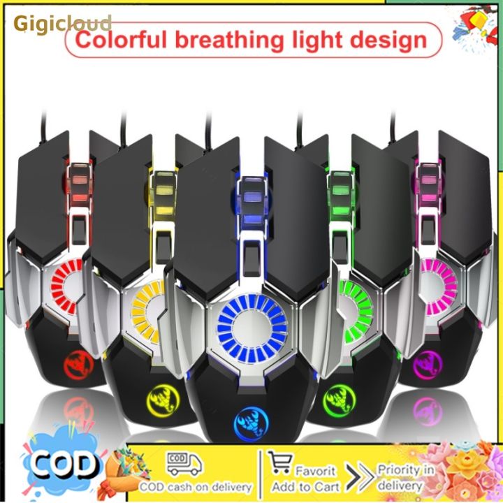 7 Colors Change Wired Gaming Mouse 6 Modes Adjustable Ergonomic ...
